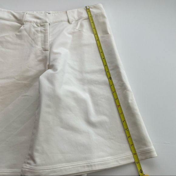 Rosie Assoulin White Wide leg Bermuda Culottes gaucho oversized shorts 10 Flared - Picture 7 of 10